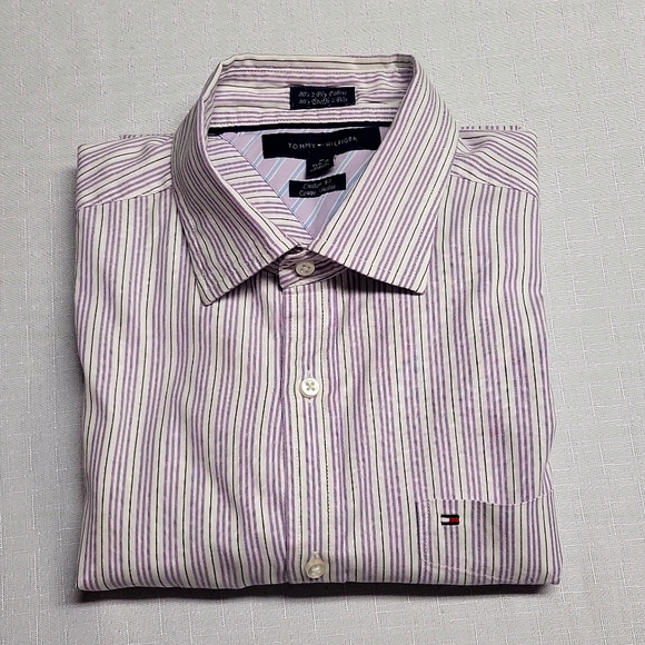 Tommy Hilfiger,  Mens sze Med,  Vintage,  Button Down,  Long Sleeves dress shirt - Picture 15 of 15